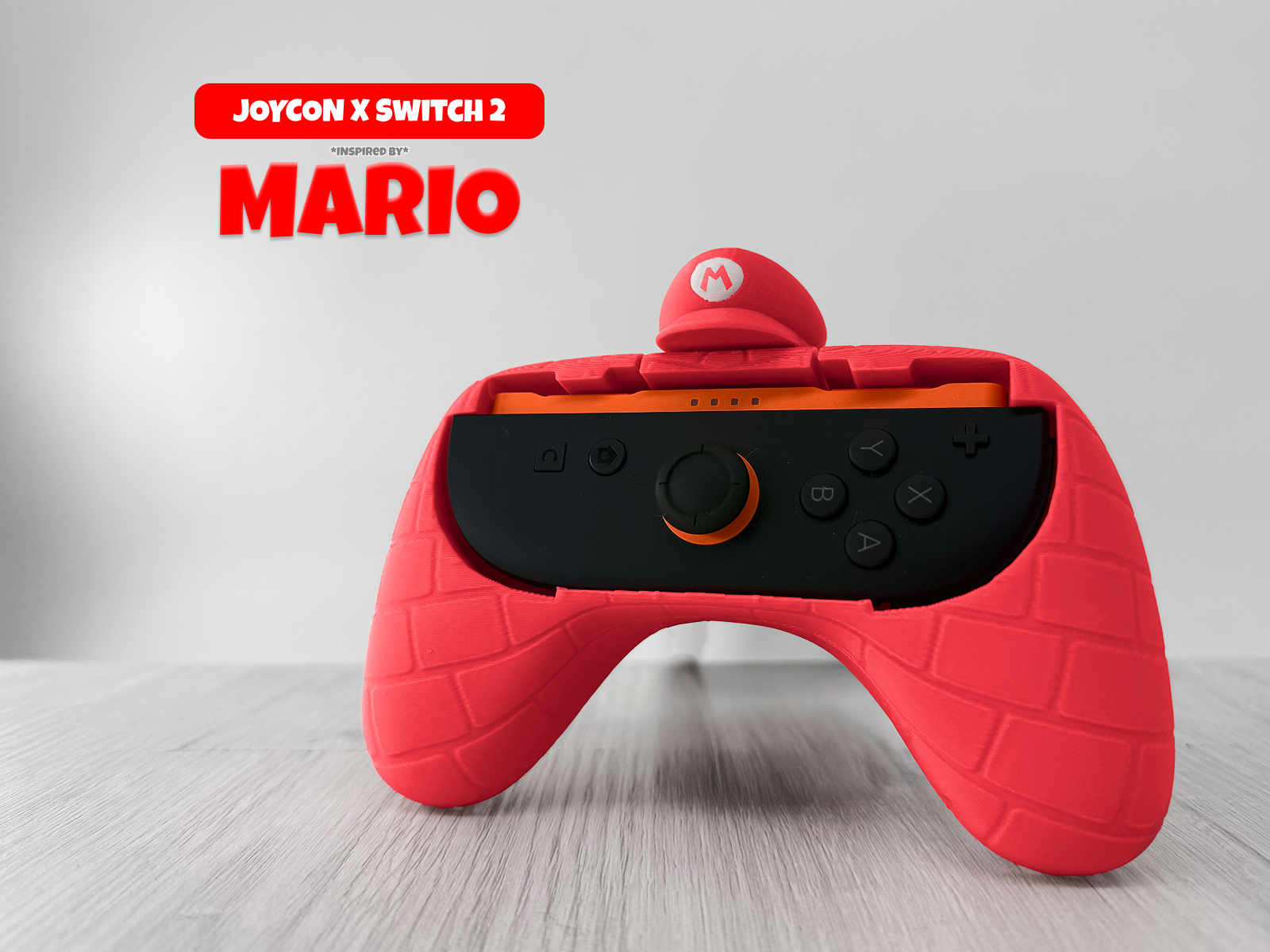Super Mario Inspired Joy-Con Grip for Nintendo Switch 1 & 2 – Ergonomic Controller Holder for Gamers