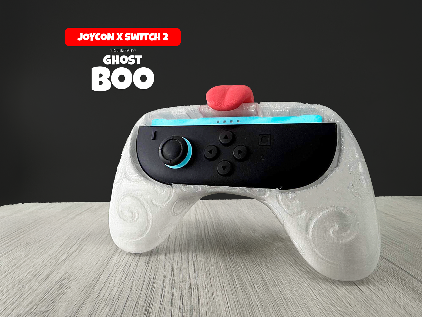 Ghost Boo Inspired Joy-Con Grip for Nintendo Switch 2 – Ergonomic Controller Holder for Gamers