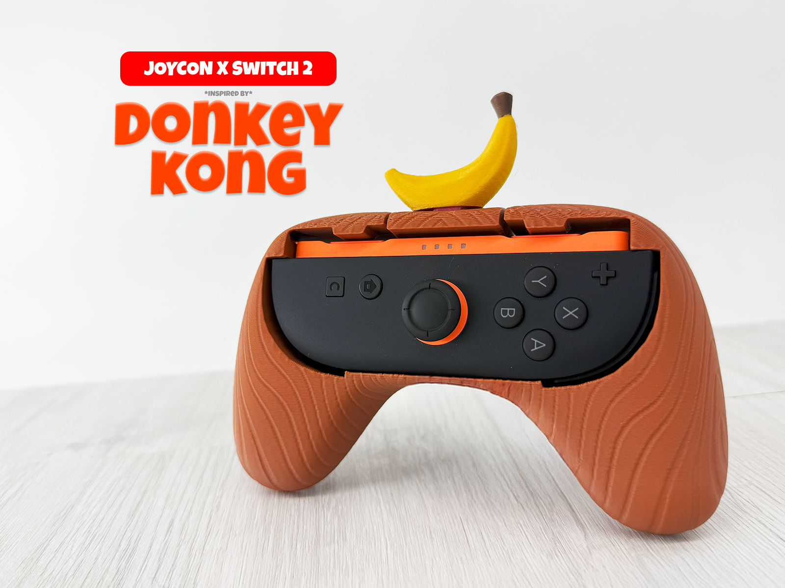 Donkey Kong Inspired Joy-Con Grip for Nintendo Switch 1 & 2 – Ergonomic Controller Holder for Gamers