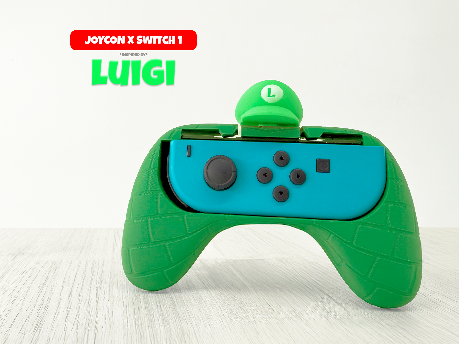 Luigi Inspired Joy-Con Grip for Nintendo Switch 1 & 2 – Ergonomic Controller Holder for Gamers