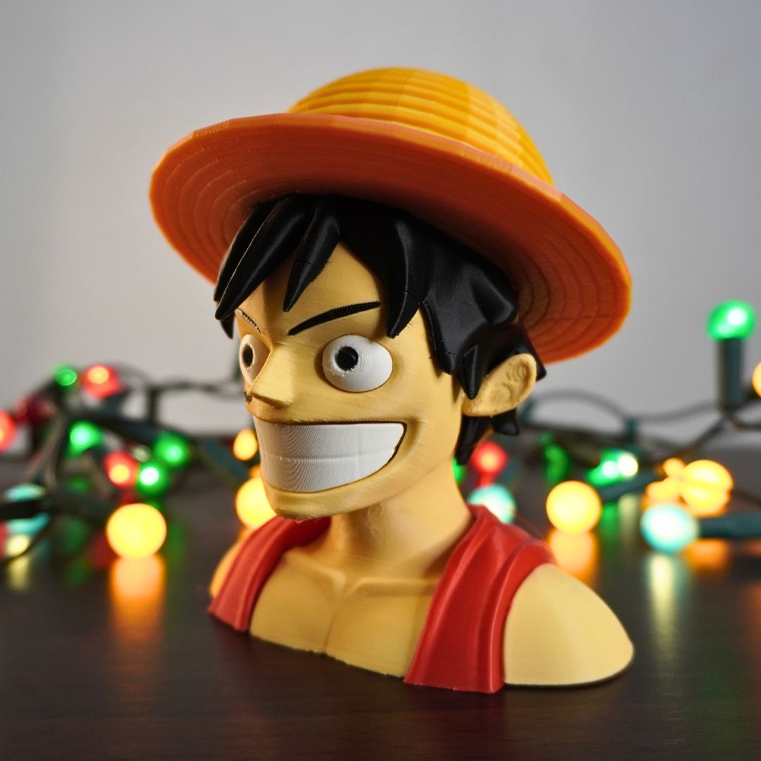 Monkey D. Luffy Bust Figurine – One Piece Anime Collectible Decor | Straw Hat Pirate Display Statue