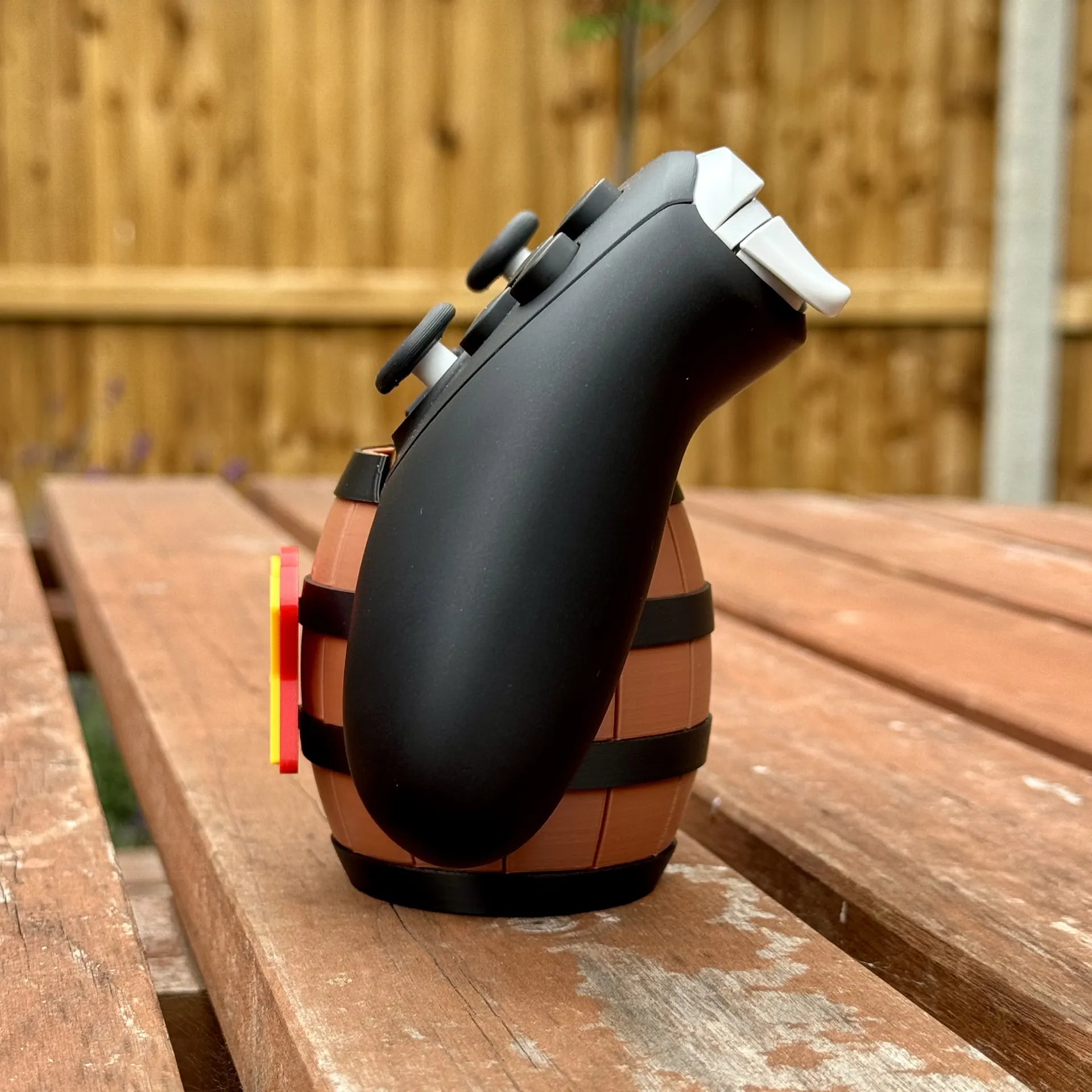 Donkey Kong DK Barrel Controller Stand โ Fits Nintendo Switch 2 Pro Controller โ DK Gaming Display Holder