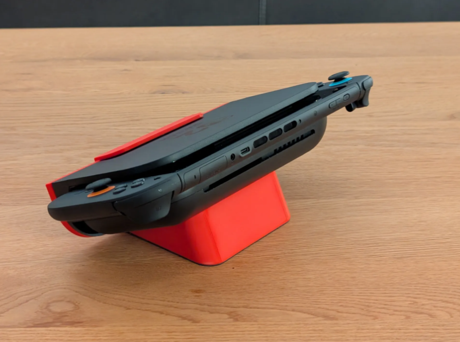 Switch 2 Angled Dock - Nintendo Switch 2 Horizontal Angled Airflow Dock Stand For Shelves - Easy docking and undocking