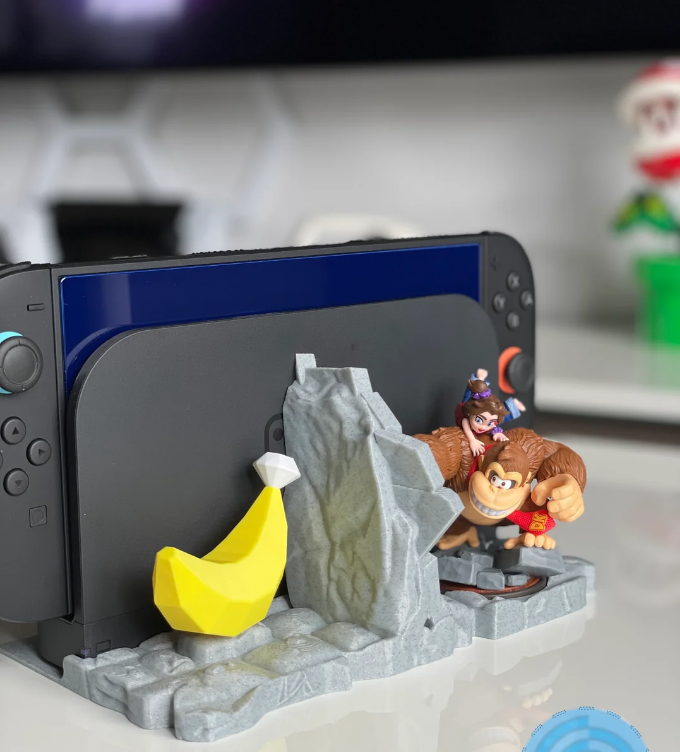 Βάση σύνδεσης DK για Nintendo Switch 2 – Donkey Kong Bananza Amiibo Display – Βάση διακόπτη Jungle Diorama