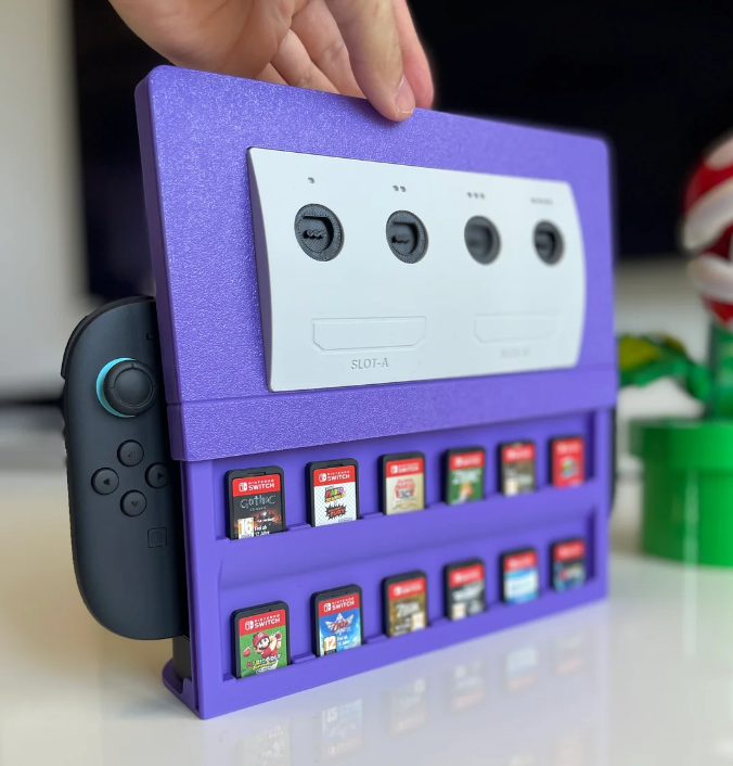 Nintendo Switch 2 GameCube Dock – Retro Inspired Stand with Storage for 12 Games