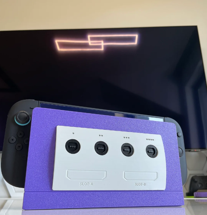 Nintendo Switch 2 GameCube Dock – Retro Inspired Stand with Storage for 12 Games