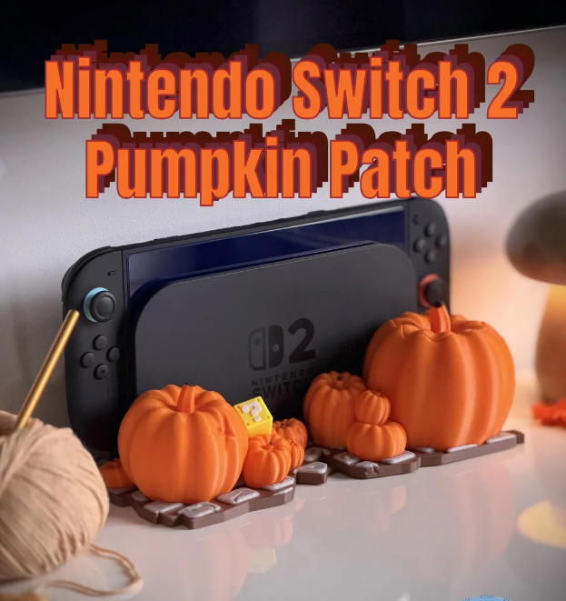 Nintendo Switch 2 , OLED & Classic Pumpkin Patch Display & Game Cartridge Storage Stand
