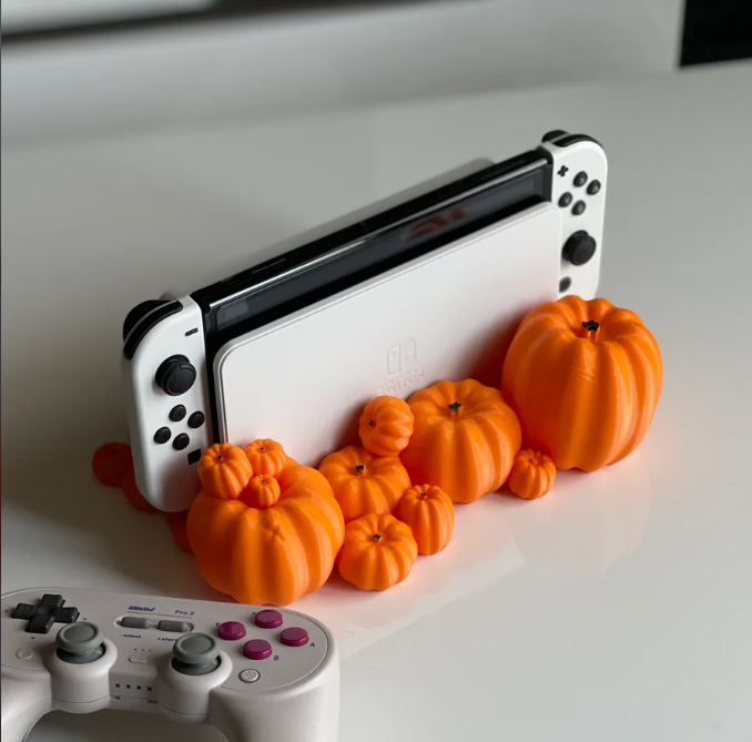 Nintendo Switch 2 , OLED & Classic Pumpkin Patch Display & Game Cartridge Storage Stand