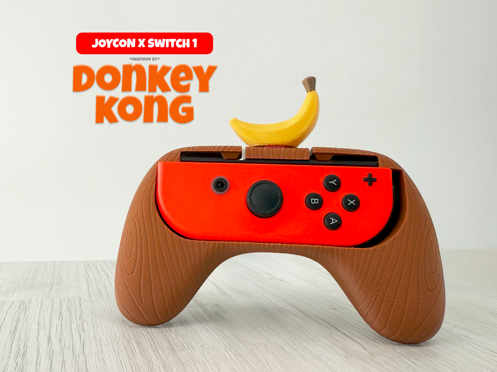 Donkey Kong Inspired Joy-Con Grip for Nintendo Switch 1 & 2 – Ergonomic Controller Holder for Gamers