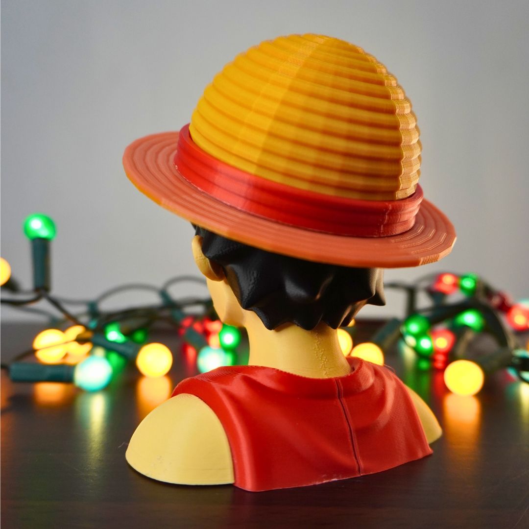 Monkey D. Luffy Bust Figurine – One Piece Anime Collectible Decor | Straw Hat Pirate Display Statue