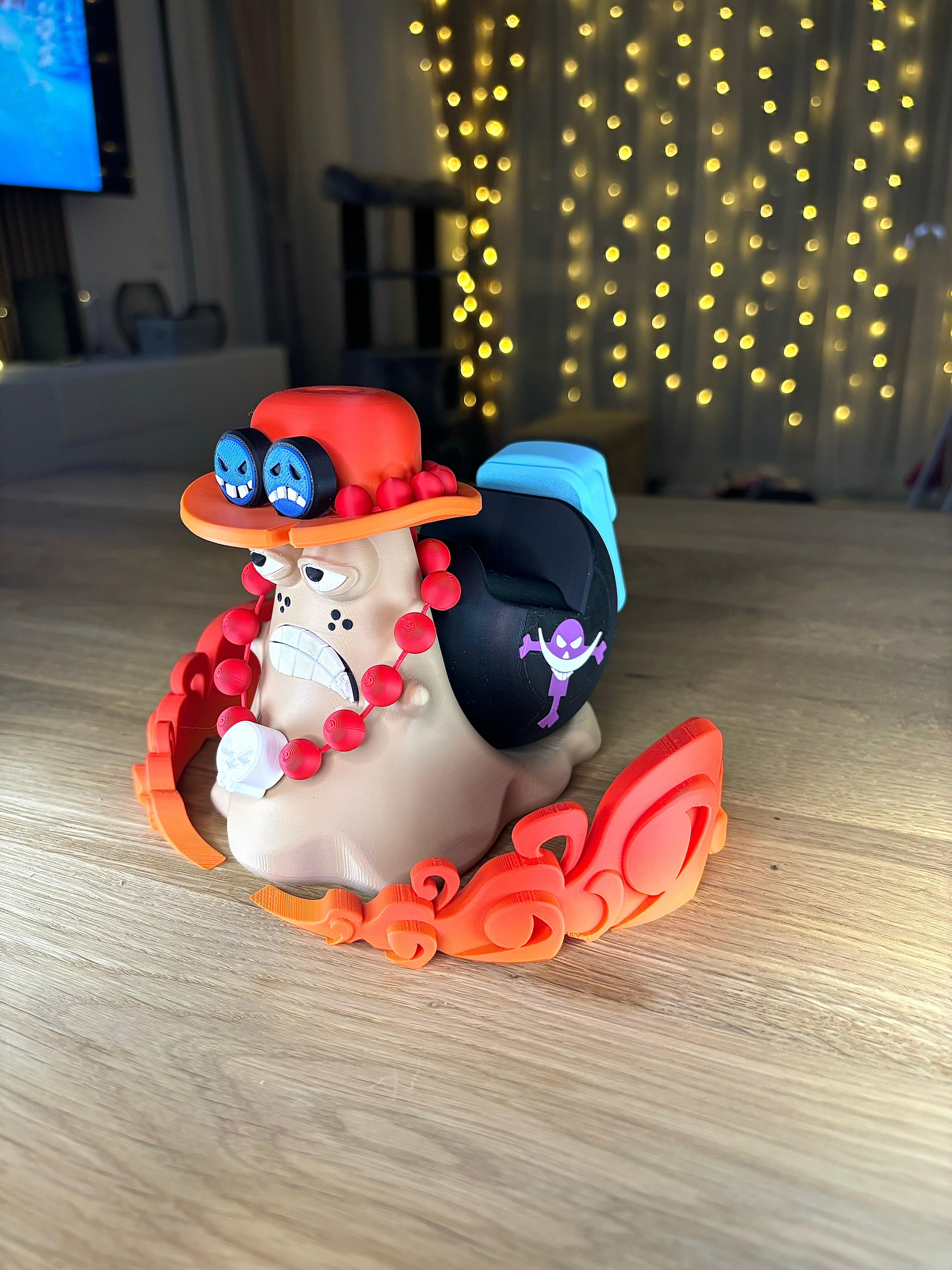 Ace One Piece Controller Stand – Anime Gamer Gift – Universal Holder for PS5, Xbox, Switch – Fire Fist Inspired Gaming Decor