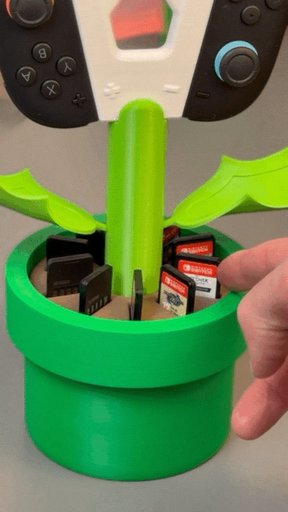 Piranha Plant Joy-Con Grip for Nintendo Switch 2 (NS2) | Controller Handle & Game Card Holder