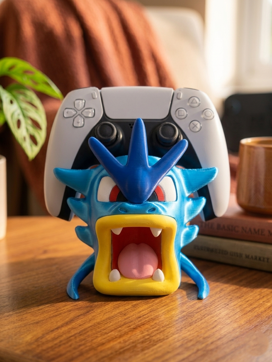 Gyarados Controller Holder Stand, 3D Printed Anime Game Controller Dock, Universal Controller Stand for PS5 PS4 Xbox Nintendo Switch