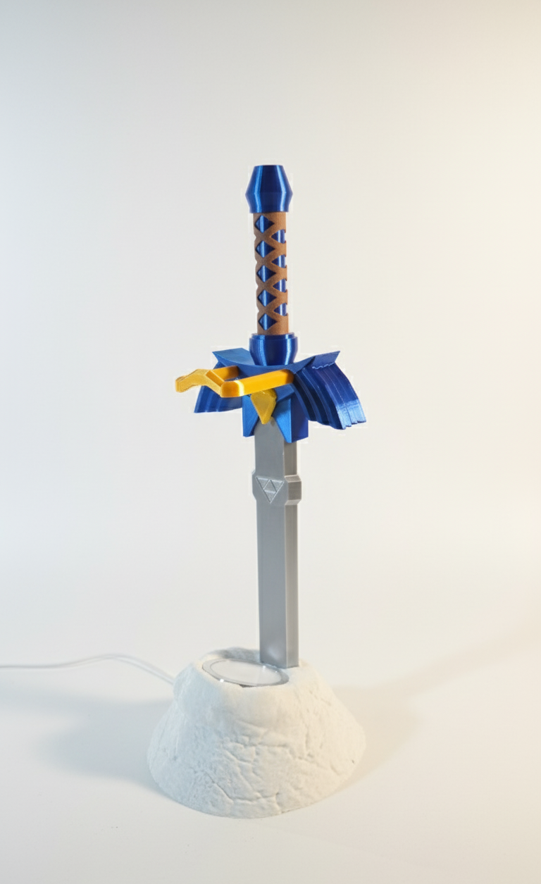 The Master Sword LED Headphone Stand & Nintendo Switch Controller Holder | Ultimate Zelda Gaming Accessory