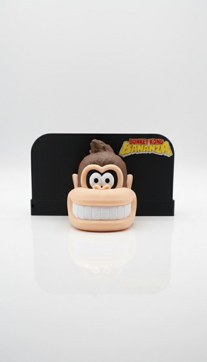 Donkey Kong Switch 2 Stand – Funny DK Face & Bananza Logo – Nintendo Switch 2 Holder Display