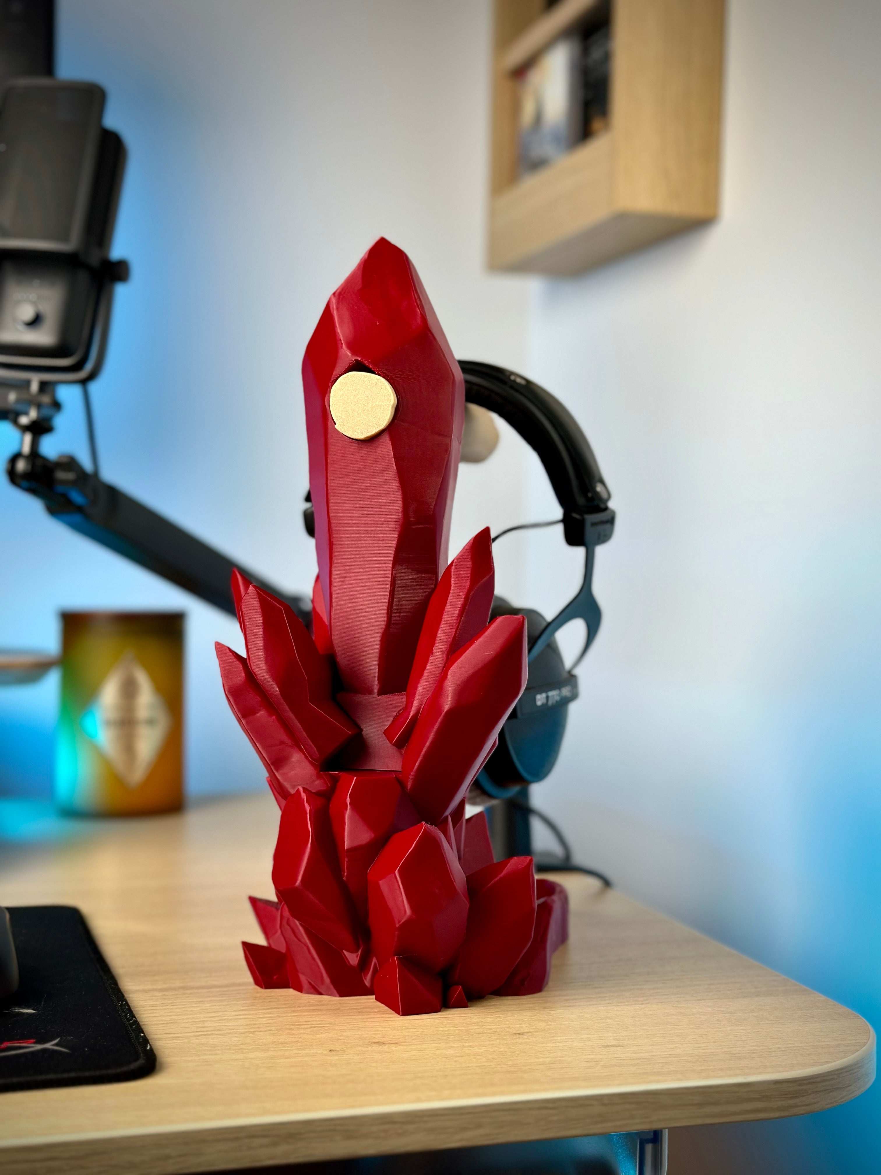 Crystal Headphone Stand - Crystal Headset Stand - Gaming Headset Hanger - Crystal Headphone Holder - Desk Organizer - Gift for Gamers