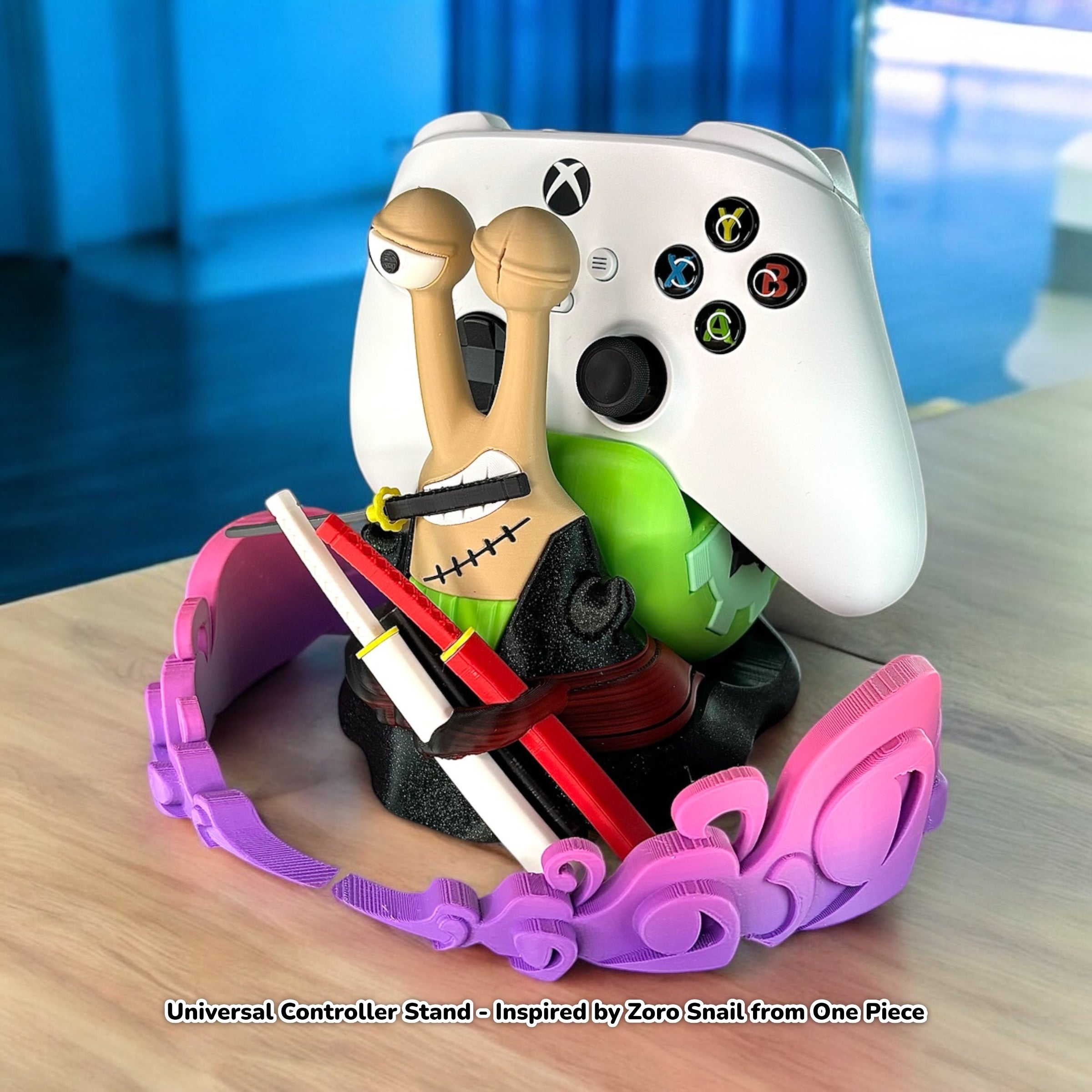 Roronoa Zoro Controller Stand Den Den Mushi Style , Anime Gaming Holder Inspired by One Piece