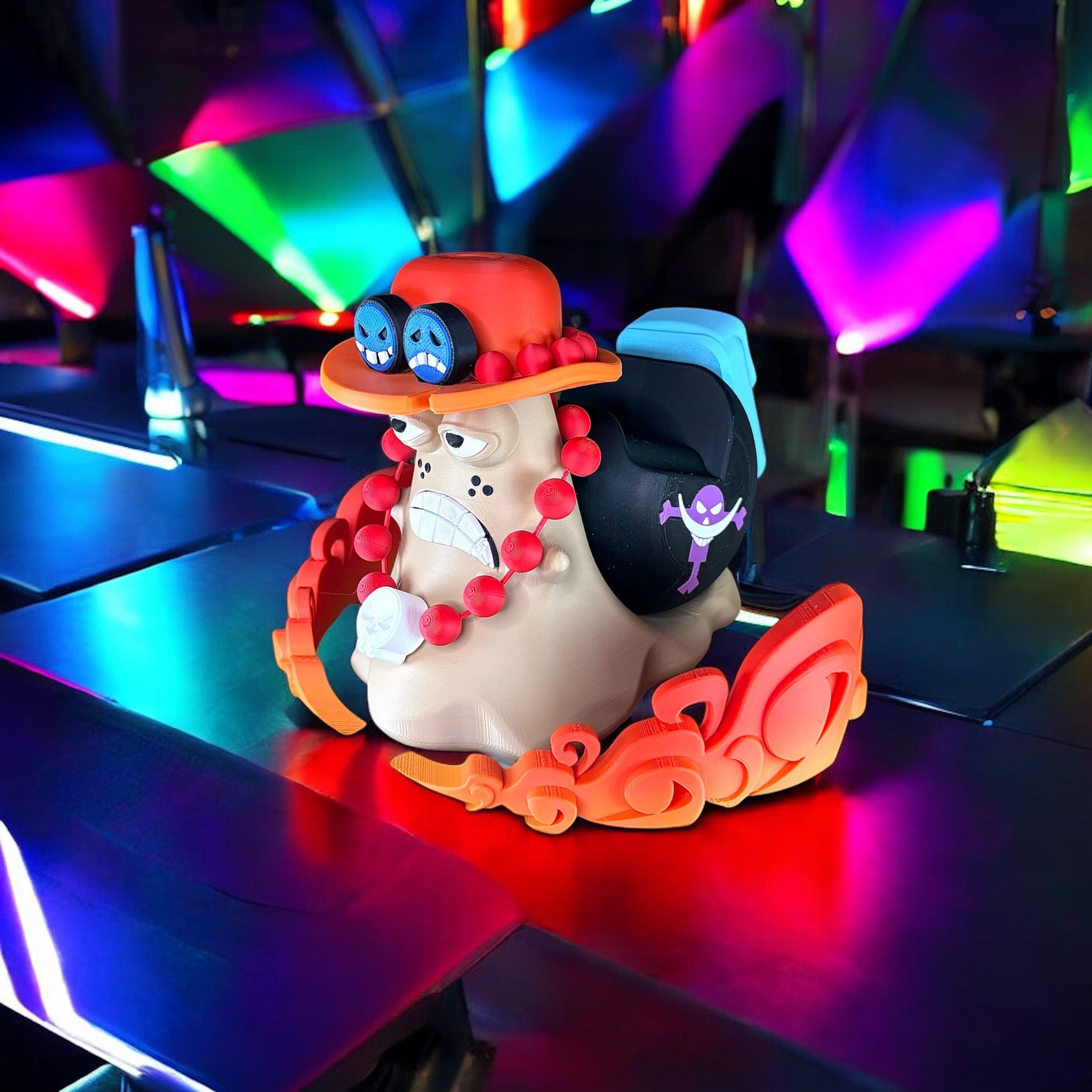 Ace One Piece Controller Stand – Anime Gamer Gift – Universal Holder for PS5, Xbox, Switch – Fire Fist Inspired Gaming Decor