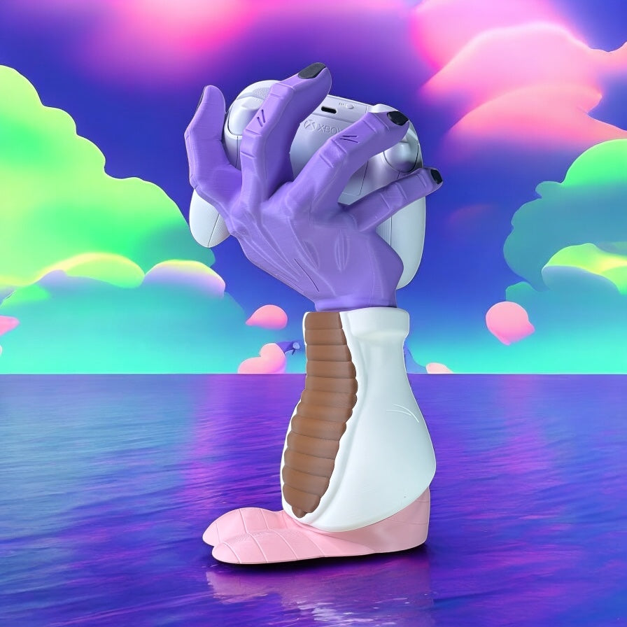 Frieza Controller Stand - 3D Printed First Form Dragon Ball Z Display - Gaming Desk Decor - Universal Holder for Xbox PS5 Switch