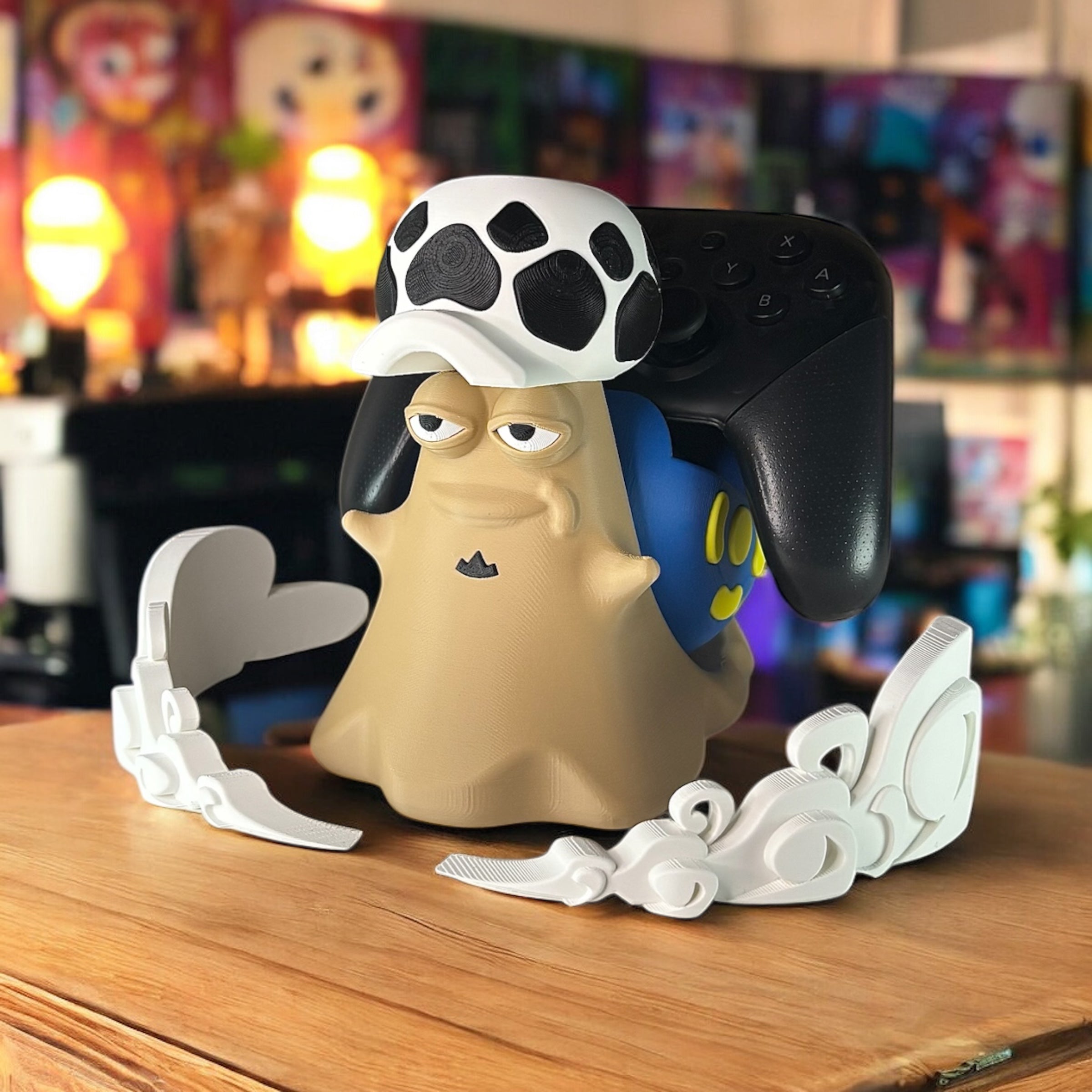 Βάση χειριστηρίου Universal – One Piece Trafalgar Law εμπνευσμένη από το Fan Art – Οθόνη Anime Gamer – Δώρο PS5 Xbox για τους λάτρεις του Otaku