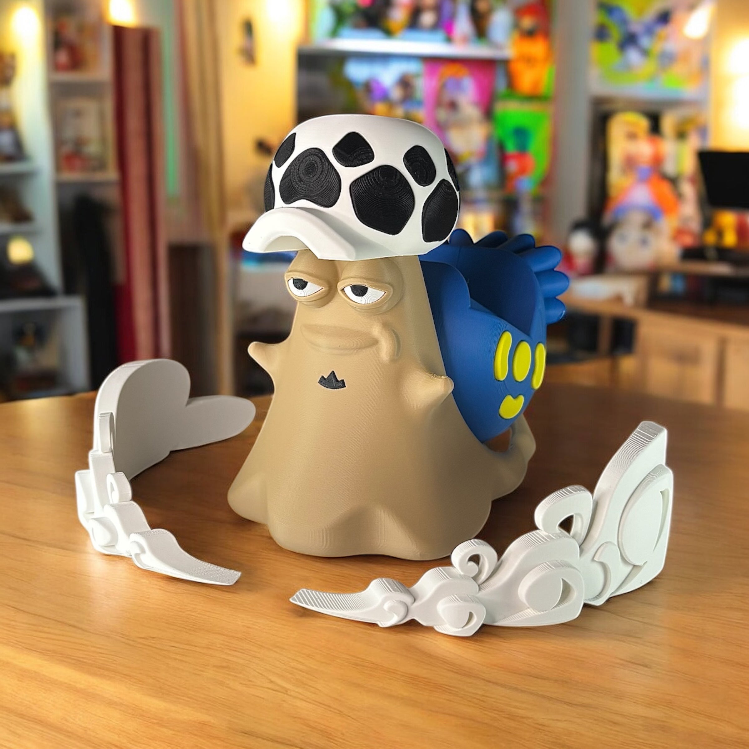 Βάση χειριστηρίου Universal – One Piece Trafalgar Law εμπνευσμένη από το Fan Art – Οθόνη Anime Gamer – Δώρο PS5 Xbox για τους λάτρεις του Otaku