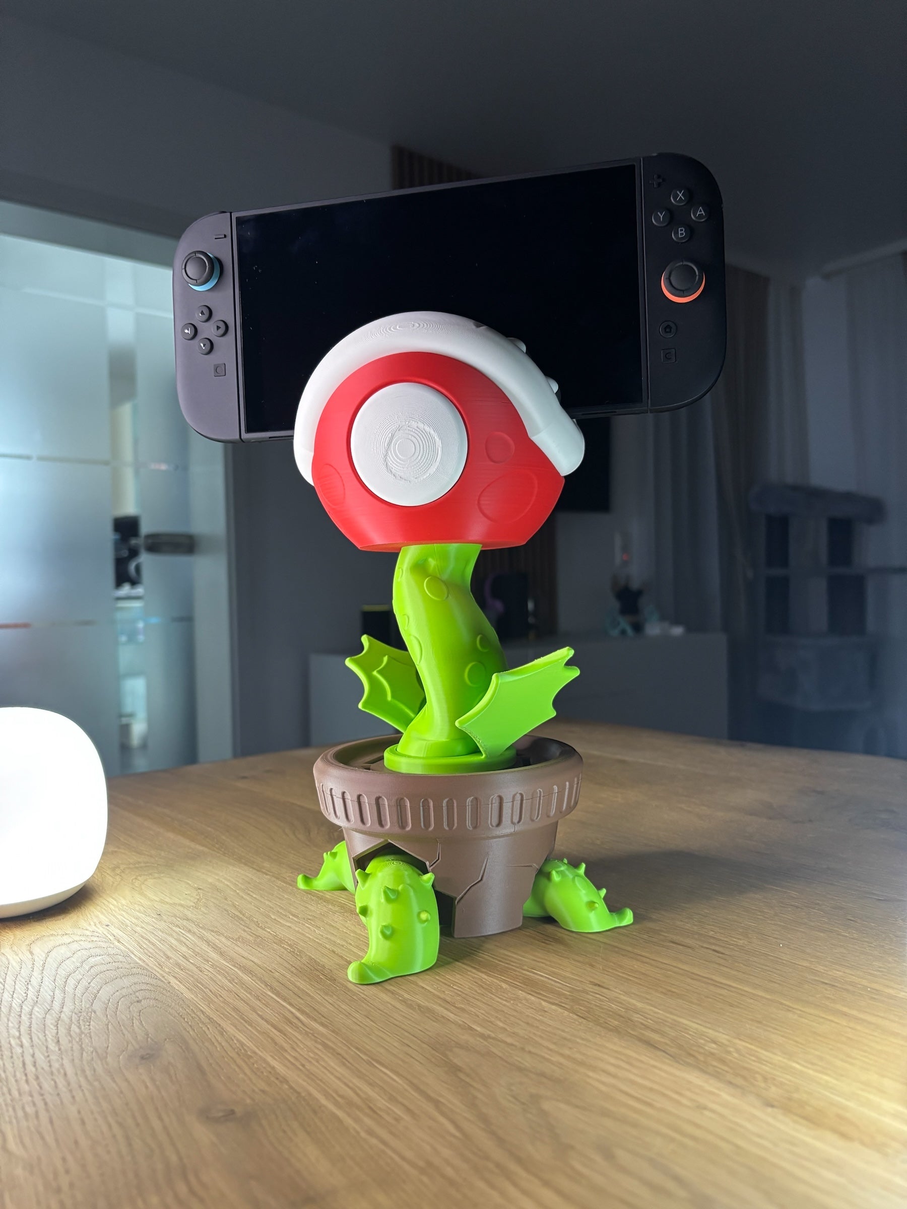 Βάση για το φυτό Piranha - Βάση οθόνης Nintendo Switch 2 - Διακόσμηση παιχνιδιών εμπνευσμένη από το Super Mario