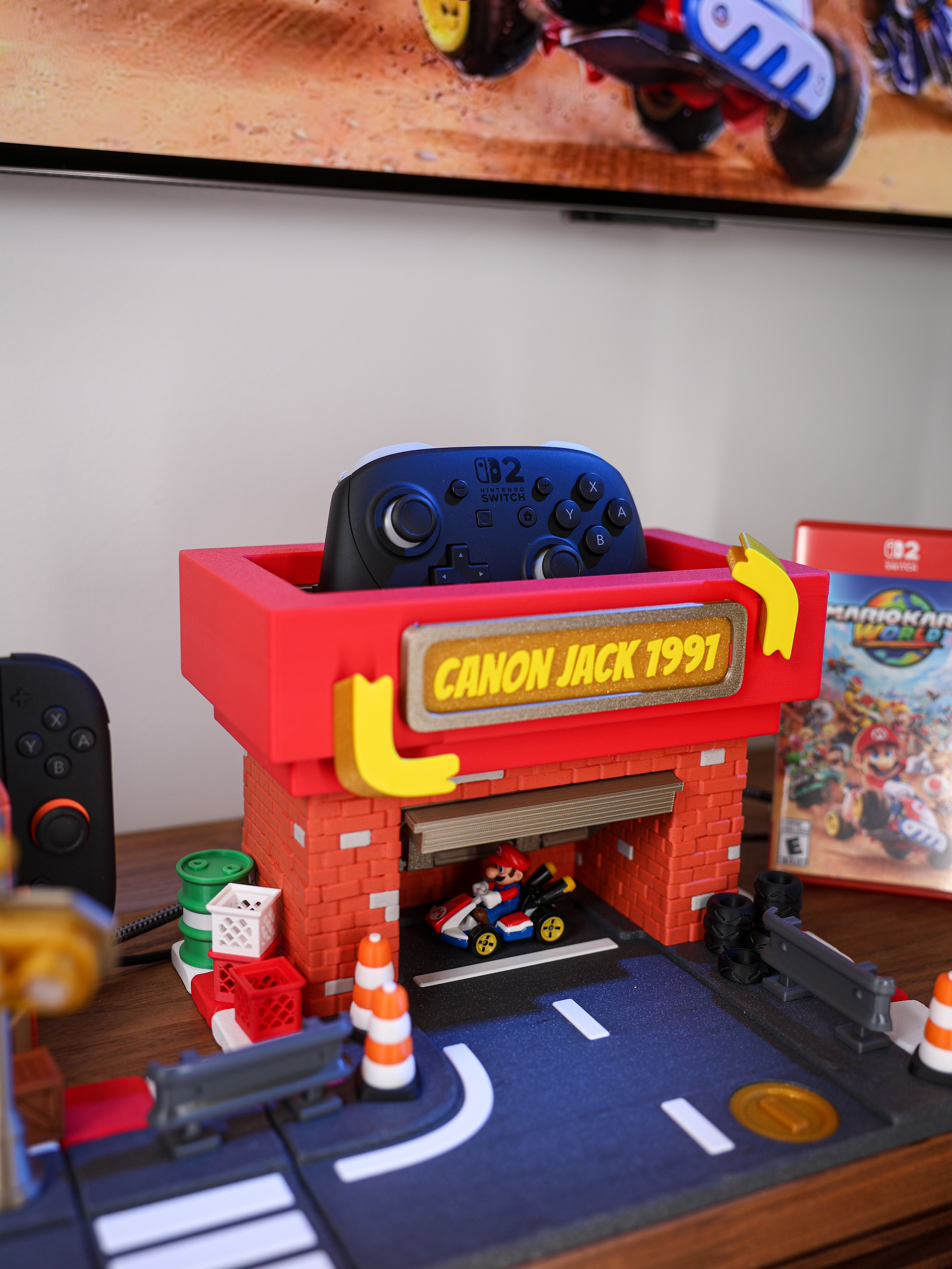 Mario Kart Switch 2 Stand Set – Dock, Pro Controller Garage & Camera Tower – Nintendo Switch 2 Pit Stop Display Gift