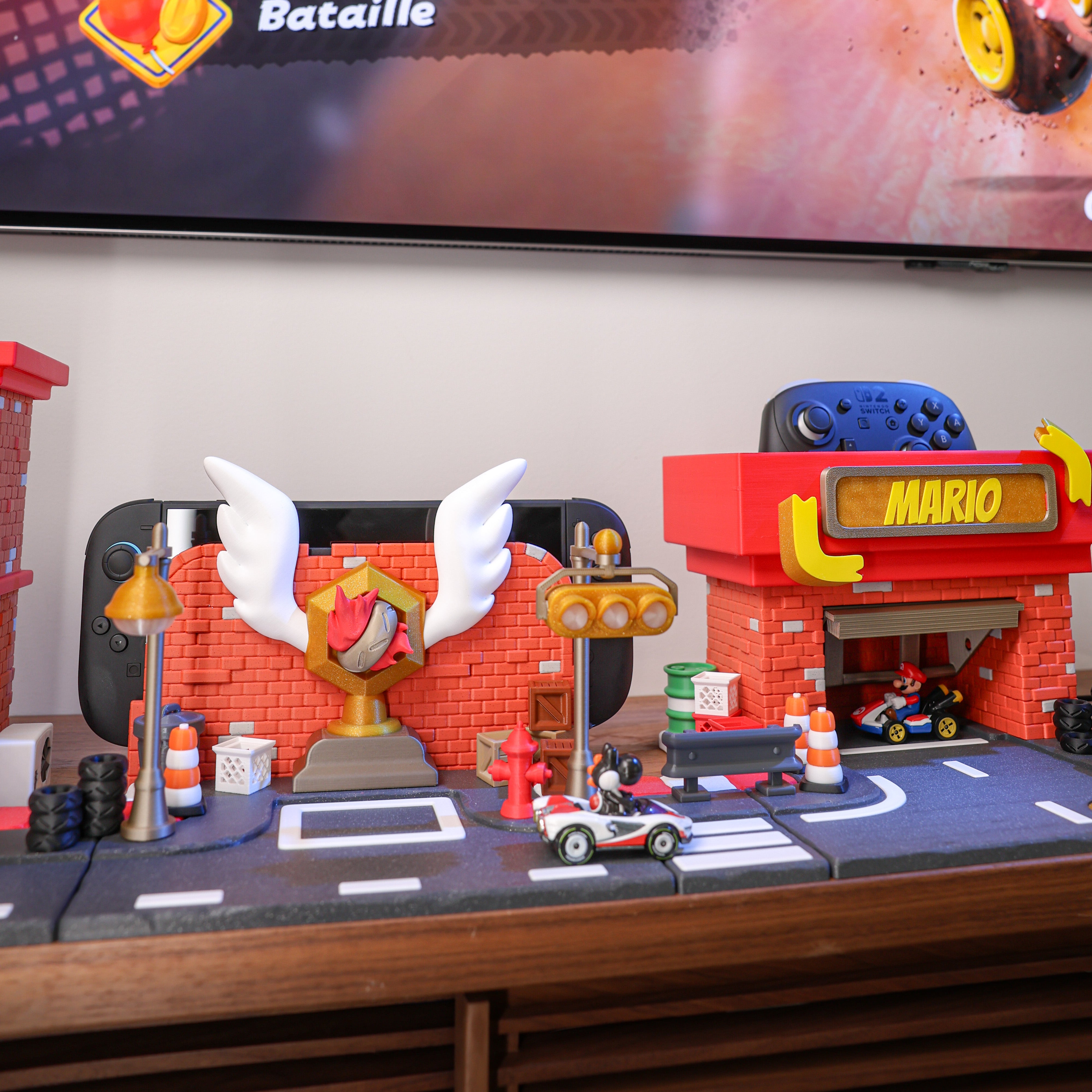 Mario Kart Switch 2 Stand Set – Dock, Pro Controller Garage & Camera Tower – Nintendo Switch 2 Pit Stop Display Gift