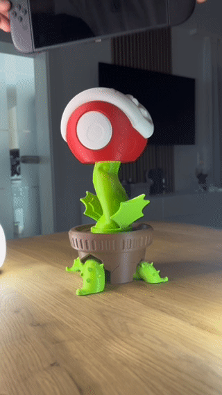 Βάση για το φυτό Piranha - Βάση οθόνης Nintendo Switch 2 - Διακόσμηση παιχνιδιών εμπνευσμένη από το Super Mario
