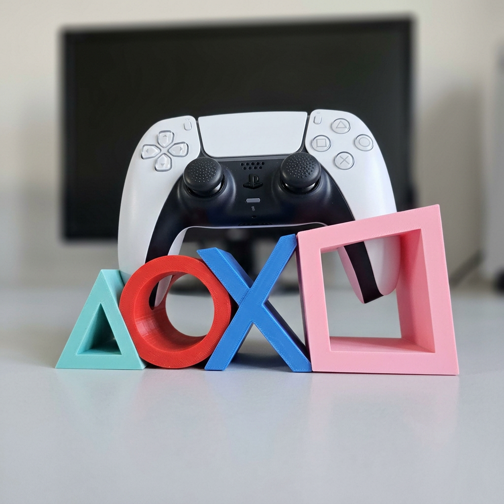Playstation 5 Icons Controller Holder - PS5 Symbols Dualsense Stand - Gaming Accessories Playstation