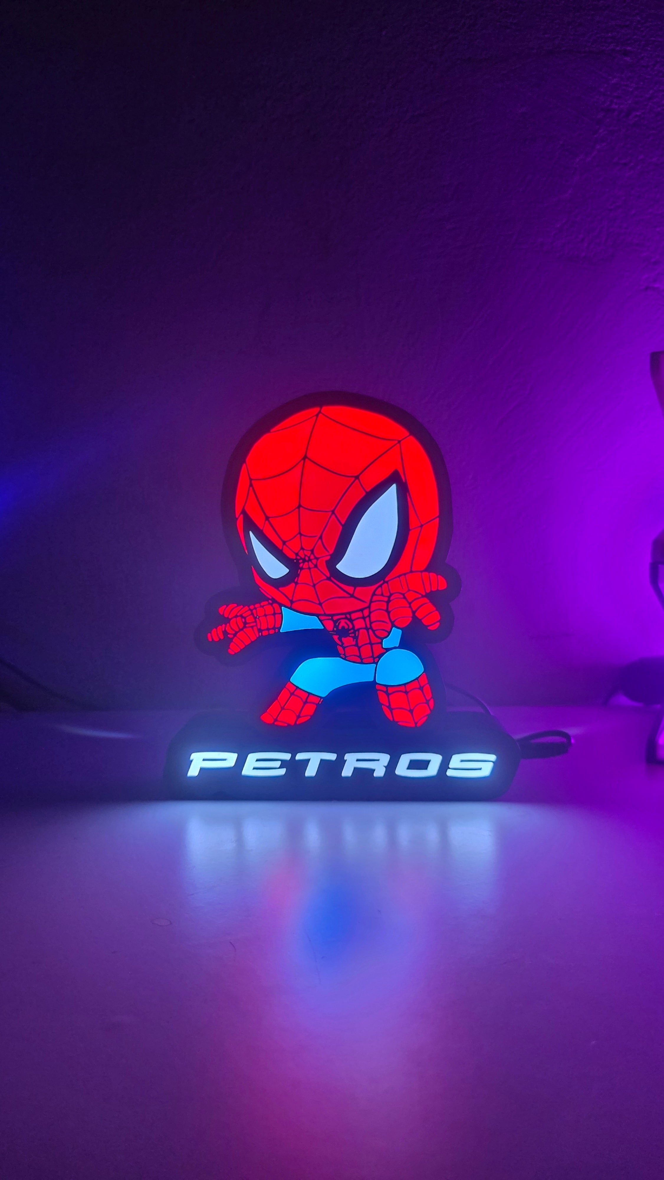 Φως LED RGB Baby Spiderman