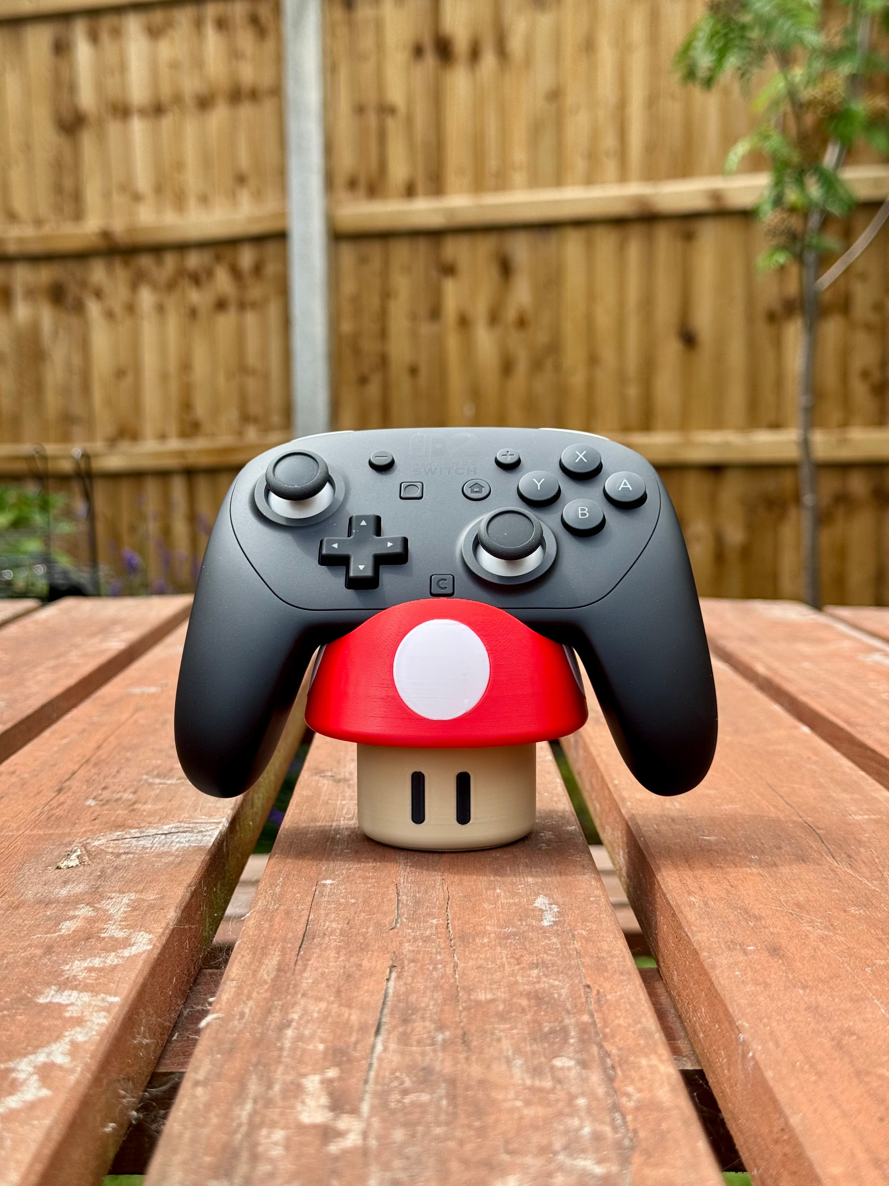 Nintendo Switch 1 & 2 Pro Controller Mushroom Toad Stand Holder
