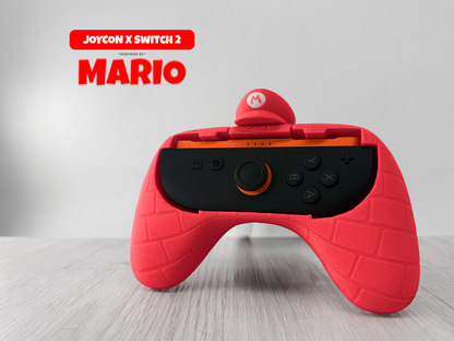 Super Mario Inspired Joy-Con Grip for Nintendo Switch 1 & 2 – Ergonomic Controller Holder for Gamers