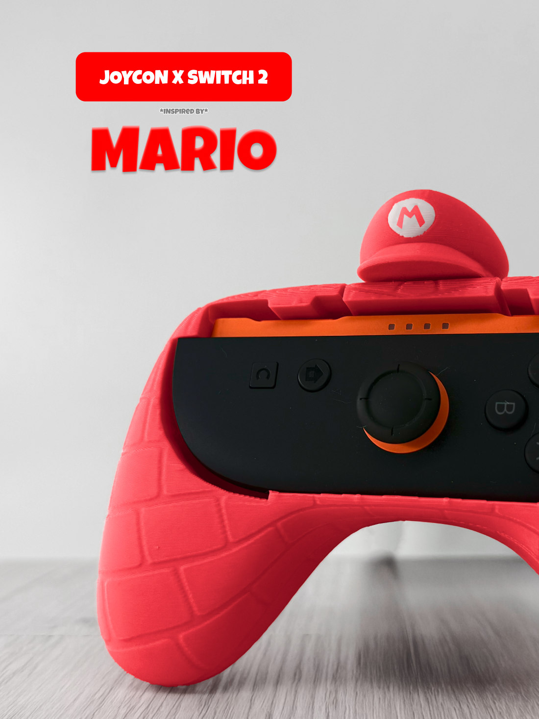 Super Mario Inspired Joy-Con Grip for Nintendo Switch 1 & 2 – Ergonomic Controller Holder for Gamers