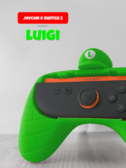 Luigi Inspired Joy-Con Grip for Nintendo Switch 1 & 2 – Ergonomic Controller Holder for Gamers