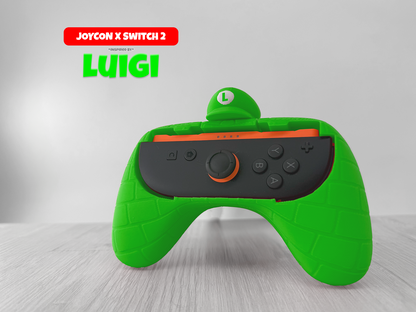 Luigi Inspired Joy-Con Grip for Nintendo Switch 1 & 2 – Ergonomic Controller Holder for Gamers