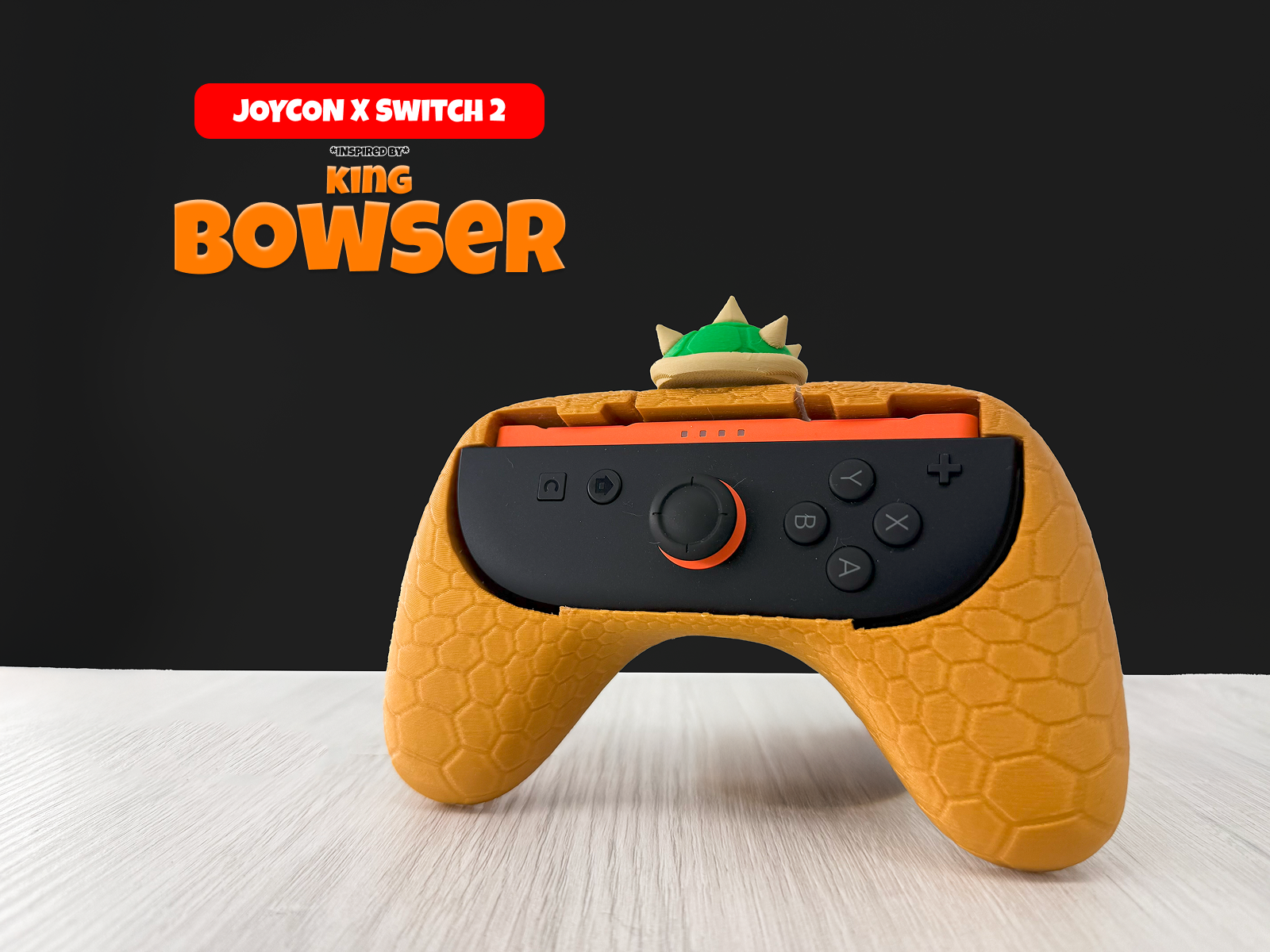 King Bowser  Inspired Joy-Con Grip for Nintendo Switch 2 – Ergonomic Controller Holder for Gamers