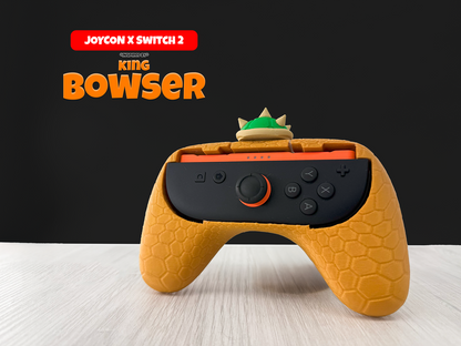 King Bowser  Inspired Joy-Con Grip for Nintendo Switch 2 – Ergonomic Controller Holder for Gamers