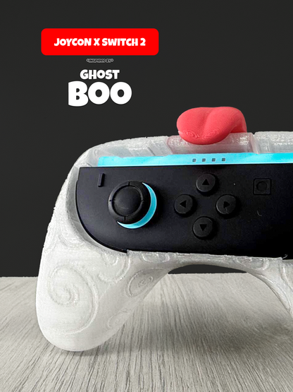 Ghost Boo Inspired Joy-Con Grip for Nintendo Switch 2 – Ergonomic Controller Holder for Gamers