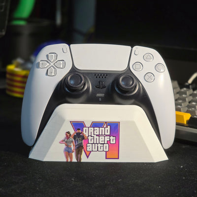 GTA 6 theme PS5 DualSense controller holder, front view