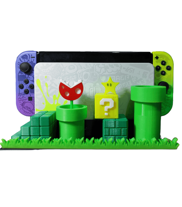 Nintendo Switch Docking Station Stand Super Mario Themed for Classic and OLED Version - 3DPrintingLabDesigns