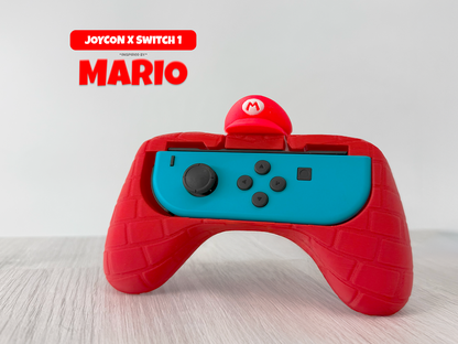 Super Mario Inspired Joy-Con Grip for Nintendo Switch 1 & 2 – Ergonomic Controller Holder for Gamers
