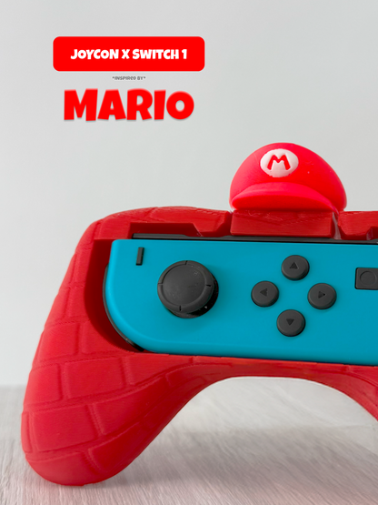 Super Mario Inspired Joy-Con Grip for Nintendo Switch 1 & 2 – Ergonomic Controller Holder for Gamers