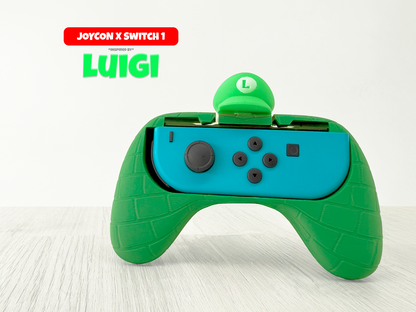Luigi Inspired Joy-Con Grip for Nintendo Switch 1 & 2 – Ergonomic Controller Holder for Gamers