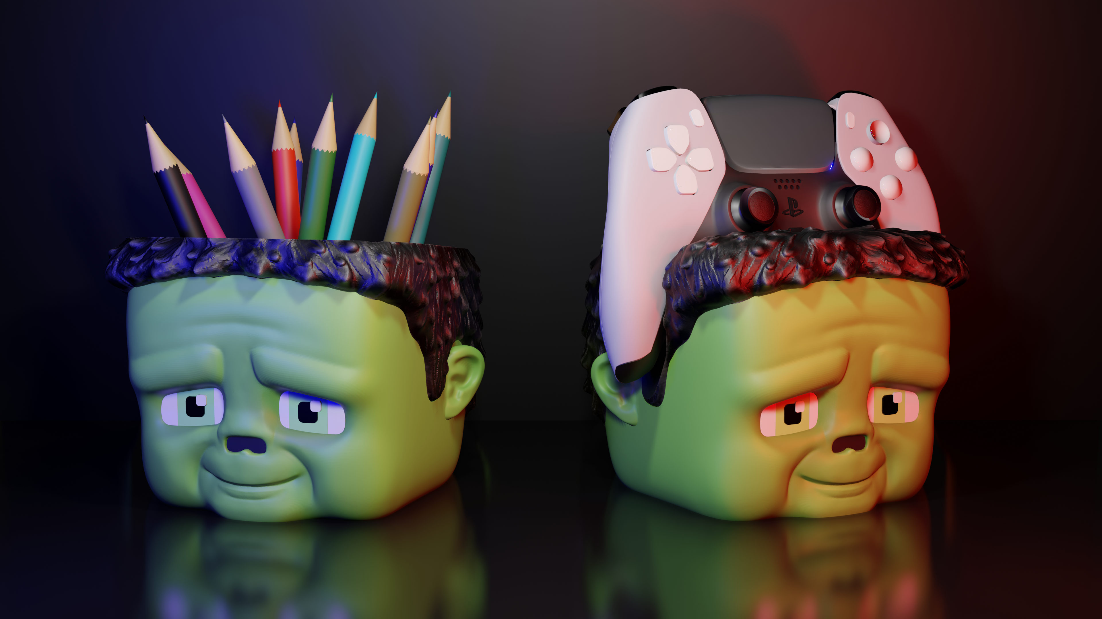 Minecraft Baby Zombie Controller & Pencil Holder | Gamer Gift | Back to School Desk Organizer