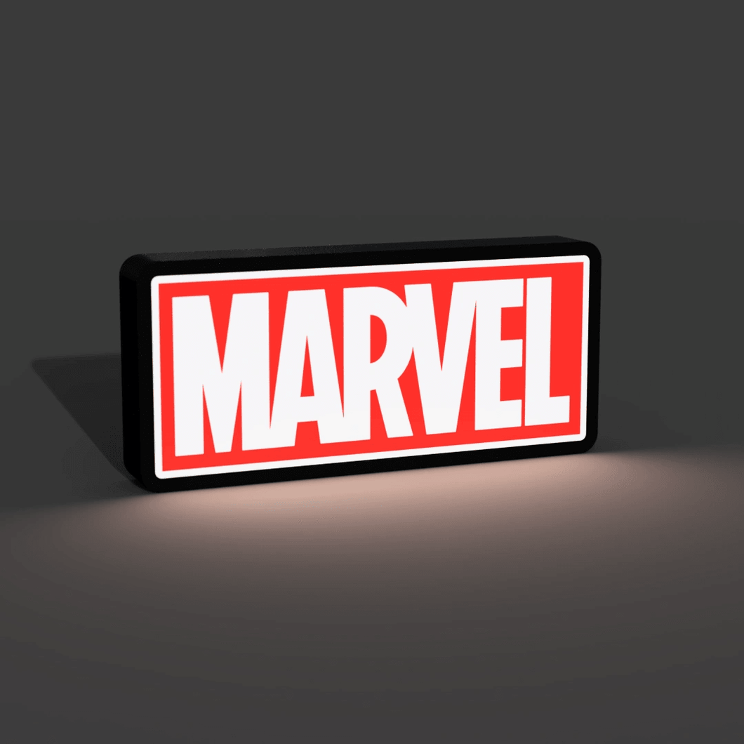 Marvel Logo LED Lightbox Sign - 3DPrintingLabDesigns