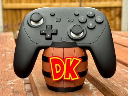 Donkey Kong DK Barrel Controller Stand – Fits Nintendo Switch 2 Pro Controller – DK Gaming Display Holder