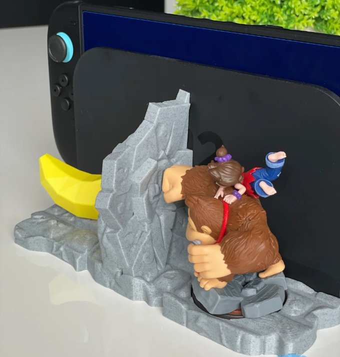 DK Dock Stand for Nintendo Switch 2 & OLED – Donkey Kong Bananza Amiibo Display – Jungle Diorama Switch Holder
