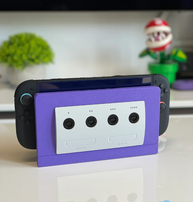 Nintendo Switch 2 GameCube Dock – Retro Inspired Stand with Storage for 12 Games