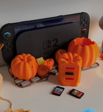 Nintendo Switch 2 , OLED & Classic Pumpkin Patch Display & Game Cartridge Storage Stand